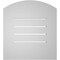 Ekena Millwork Arch Top Surface Mount PVC Gable Vent: Non-Functional, w/ 3-1/2"W x 1"P Standard Frame, 18"W x 18"H GVPAR18X1801SN - alternate 5